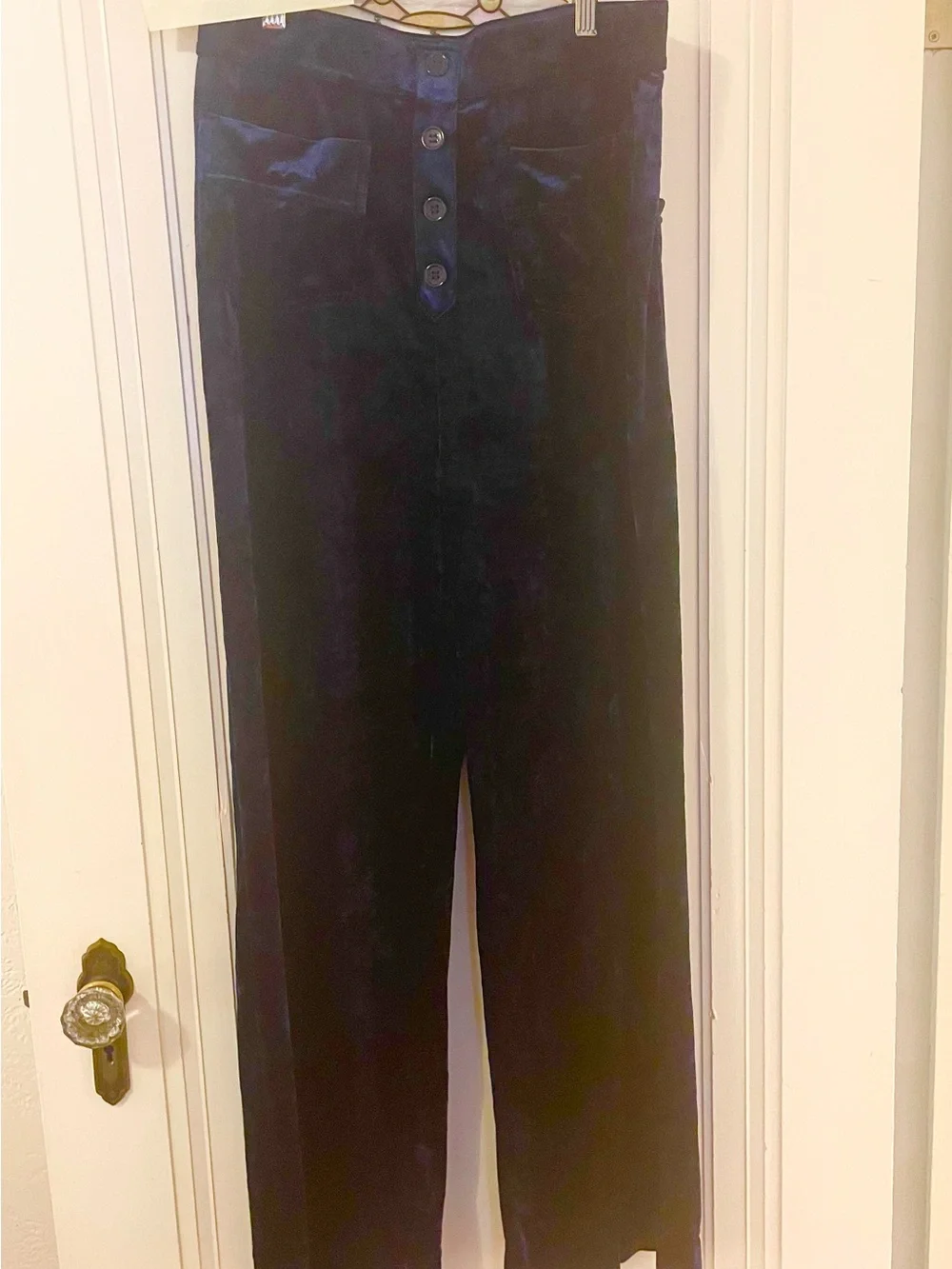 Women’s  Navy Velvet Pants